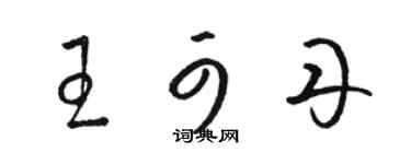 駱恆光王可丹草書個性簽名怎么寫