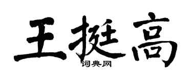 翁闓運王挺高楷書個性簽名怎么寫