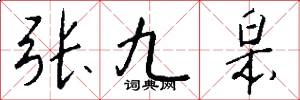 張九皋怎么寫好看