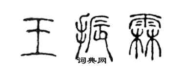 陳聲遠王振霖篆書個性簽名怎么寫