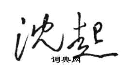 駱恆光沈起草書個性簽名怎么寫