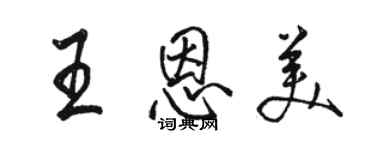 駱恆光王恩美行書個性簽名怎么寫