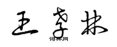 曾慶福王孝林草書個性簽名怎么寫