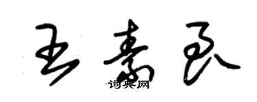 朱錫榮王素良草書個性簽名怎么寫