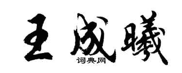 胡問遂王成曦行書個性簽名怎么寫