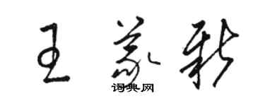 駱恆光王義新草書個性簽名怎么寫