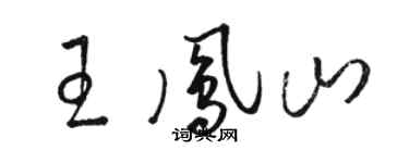 駱恆光王鳳山草書個性簽名怎么寫