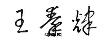 駱恆光王秦輝草書個性簽名怎么寫