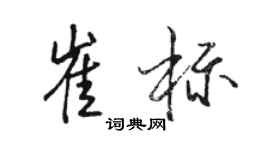 駱恆光崔標行書個性簽名怎么寫