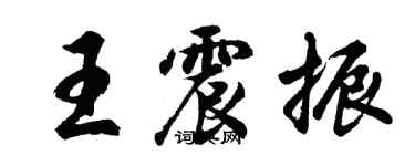 胡問遂王震振行書個性簽名怎么寫