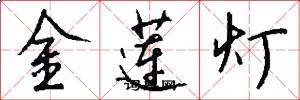 金蓮燈怎么寫好看
