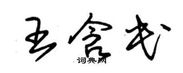 朱錫榮王含民草書個性簽名怎么寫