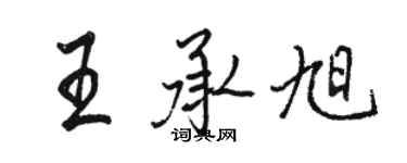 駱恆光王承旭行書個性簽名怎么寫