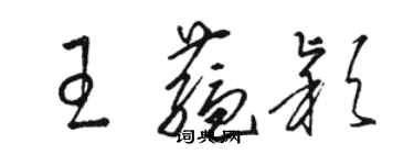 駱恆光王蘊穎草書個性簽名怎么寫