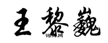 胡問遂王黎巍行書個性簽名怎么寫