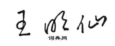 駱恆光王明仙草書個性簽名怎么寫