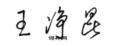 駱恆光王淨昆草書個性簽名怎么寫