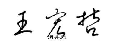 梁錦英王宏哲草書個性簽名怎么寫