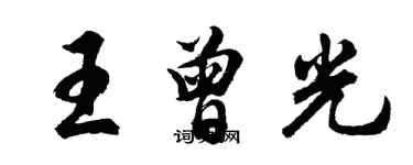 胡問遂王曾光行書個性簽名怎么寫