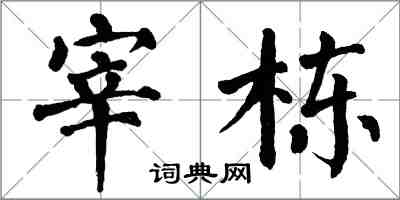 翁闓運宰棟楷書怎么寫