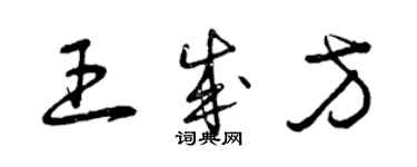 曾慶福王成方草書個性簽名怎么寫