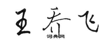 駱恆光王喬飛行書個性簽名怎么寫