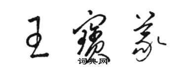 駱恆光王寶義草書個性簽名怎么寫