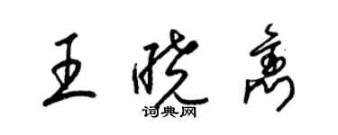 梁錦英王曉雋草書個性簽名怎么寫