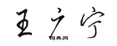 駱恆光王廣寧行書個性簽名怎么寫