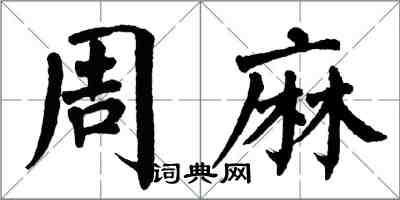 翁闓運周麻楷書怎么寫