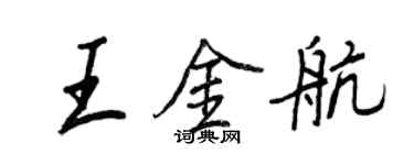 王正良王金航行書個性簽名怎么寫