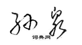 駱恆光孫泉草書個性簽名怎么寫