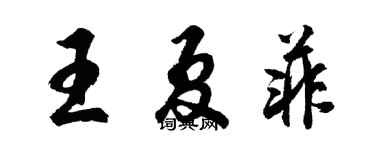 胡問遂王夏菲行書個性簽名怎么寫