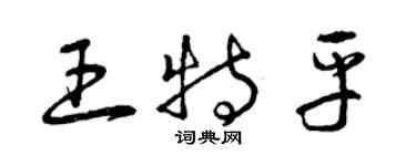 曾慶福王特平草書個性簽名怎么寫