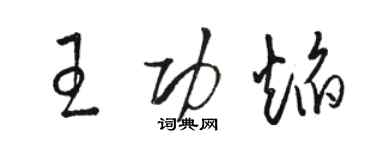 駱恆光王功焰草書個性簽名怎么寫