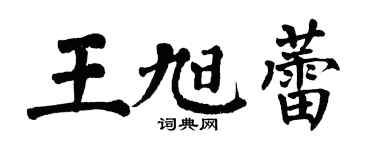 翁闓運王旭蕾楷書個性簽名怎么寫