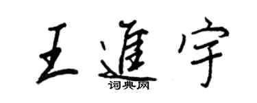 王正良王進宇行書個性簽名怎么寫