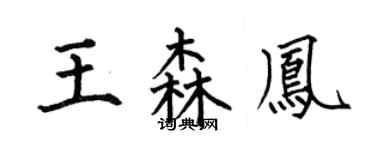 何伯昌王森鳳楷書個性簽名怎么寫