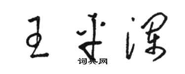 駱恆光王平瀾草書個性簽名怎么寫