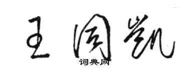 駱恆光王同凱草書個性簽名怎么寫