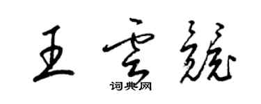 梁錦英王雲競草書個性簽名怎么寫