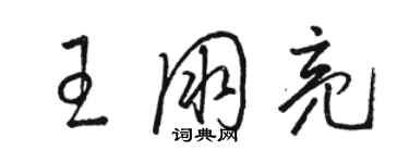 駱恆光王朋亮草書個性簽名怎么寫