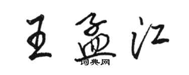 駱恆光王孟江行書個性簽名怎么寫