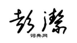 朱錫榮彭潔草書個性簽名怎么寫