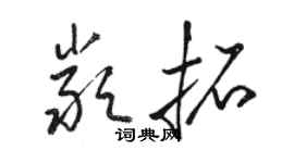 駱恆光嚴拓草書個性簽名怎么寫