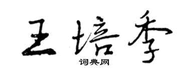 曾慶福王培季行書個性簽名怎么寫