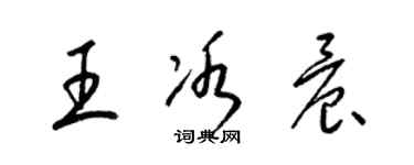 梁錦英王冰晨草書個性簽名怎么寫