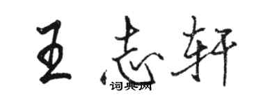 駱恆光王志軒行書個性簽名怎么寫