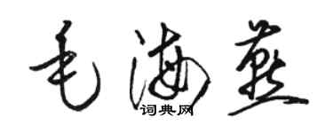 駱恆光毛海燕草書個性簽名怎么寫