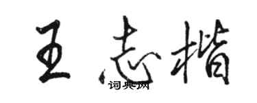 駱恆光王志楷行書個性簽名怎么寫